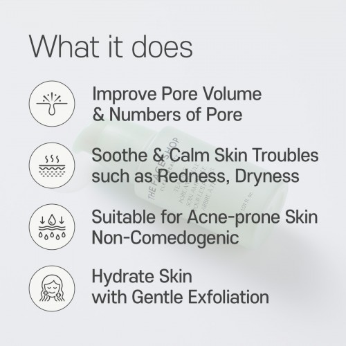 Tea Tree Pore Ampoule 10ml - Reduce Pores & Oil Control for Blemish Prone Skin Travel Size Serum